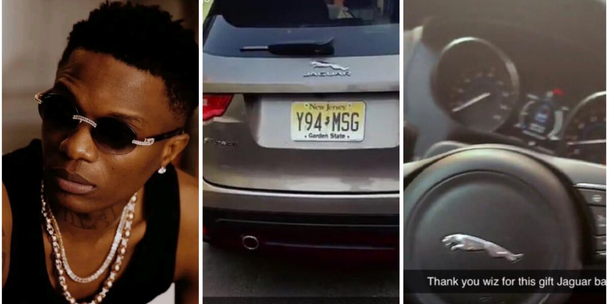 Wizkid rewards security chief with a Jaguar SUV