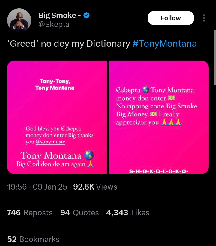 Portable praises Skepta for fairness in "Tony Montana" royalties