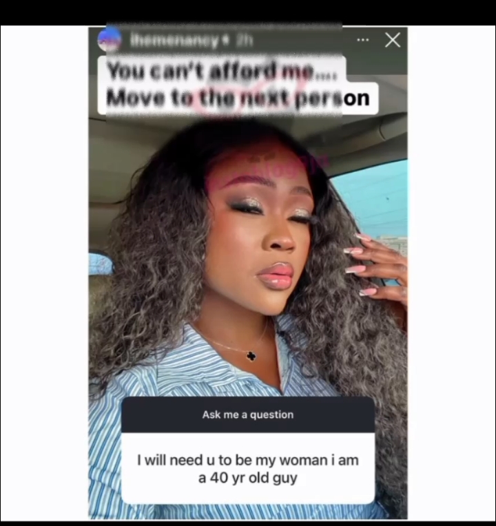 Iheme Nancy stirs reactions after rejecting 40 year old admire