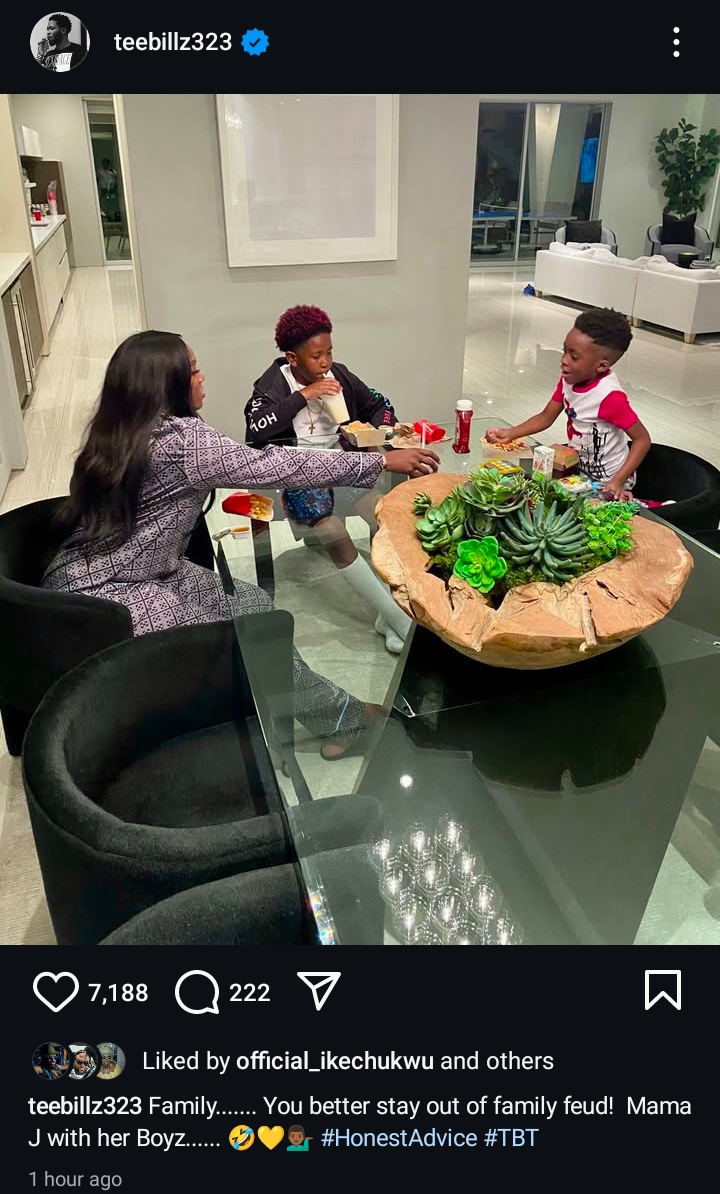 Stay out of family matters - Teebillz throws shade at Toke Makinwa