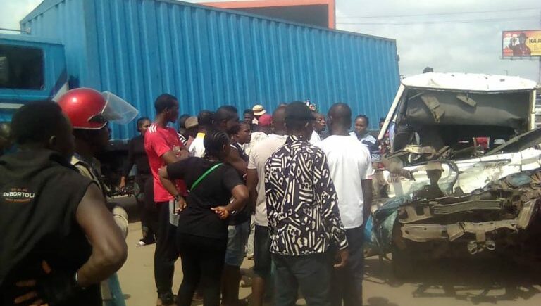 Task force vehicle crashes into tipper in Anambra Task force vehicle crashes into tipper in Anambra