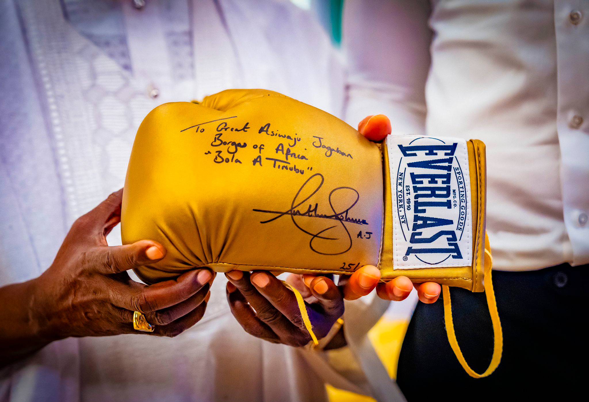 President Tinubu hosts Anthony Joshua at Aso Rock