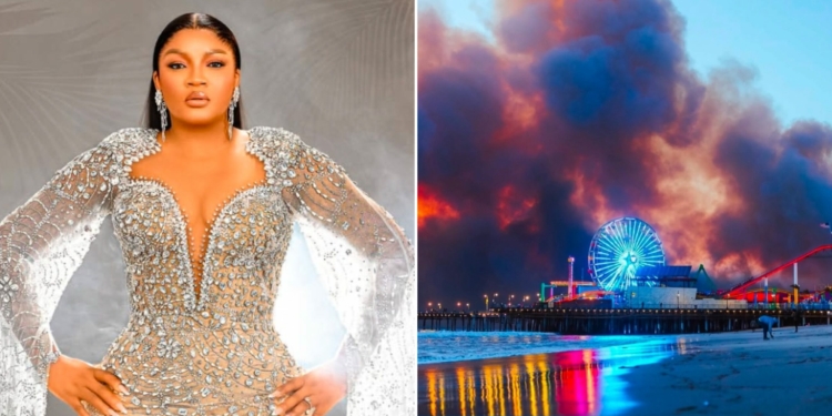 Omotola Jalade-Ekeinde rscapes LA Wildfires, returns to Nigeria