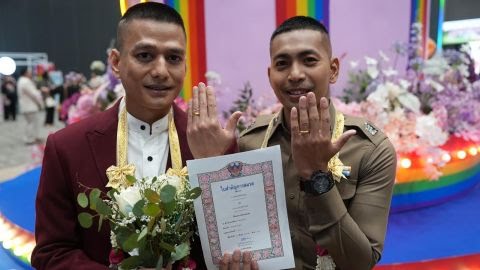 Thailand legalizes Same-S3x unions as over 1,000 couples weds
