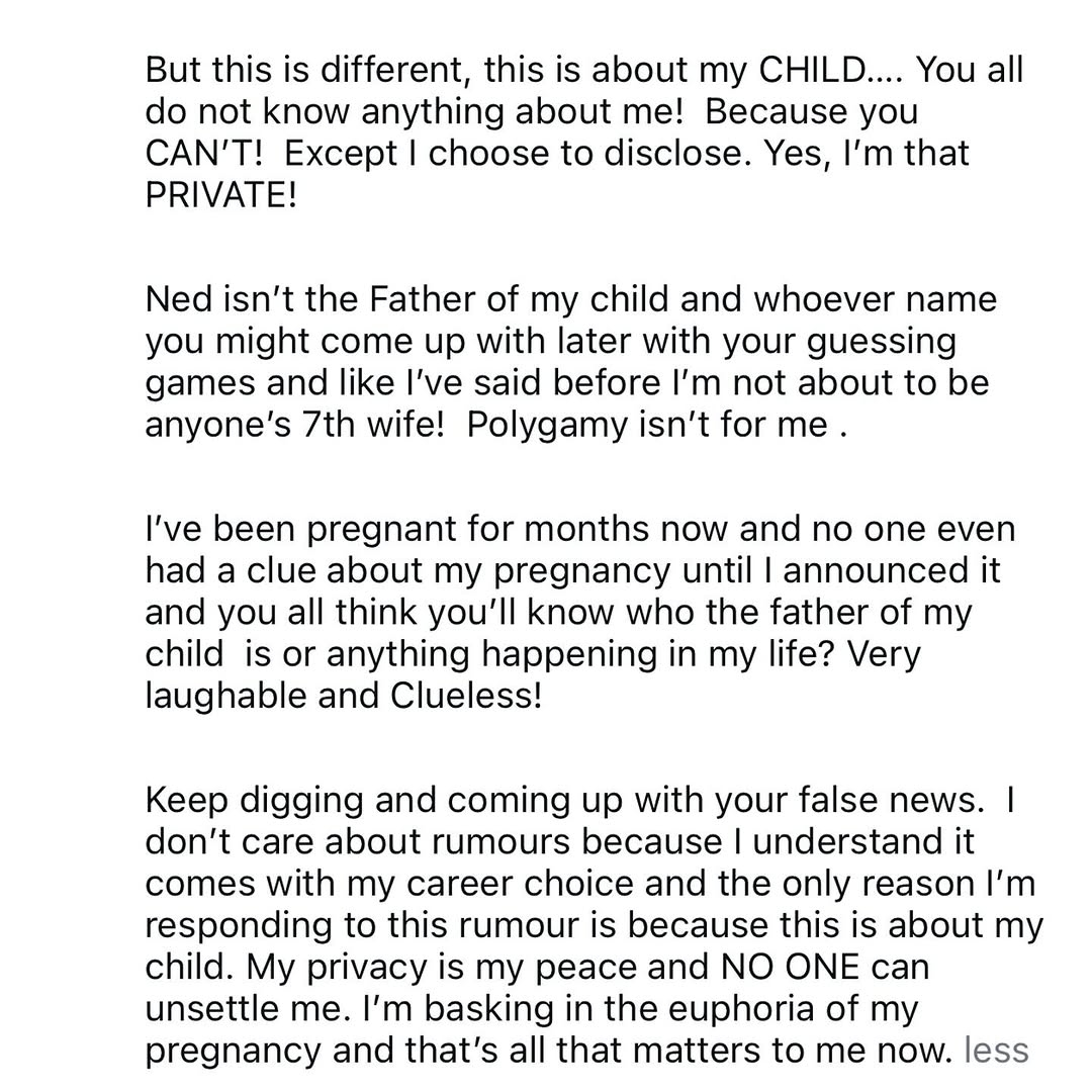 Chika Ike denies Ned Nwoko Paternity rumors