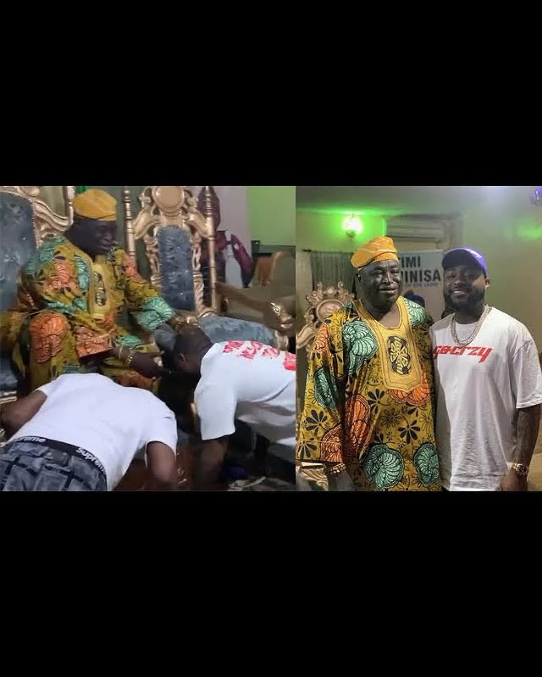 Davido gifts Timi of Edeland an SUV on 70th birthday Davido gifts Timi of Edeland an SUV on 70th birthday