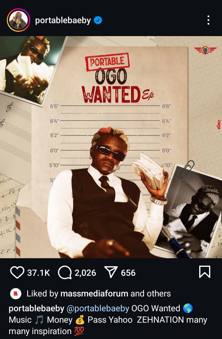 Portable announces new EP "Ogo Wanted" inspired by recent arrest