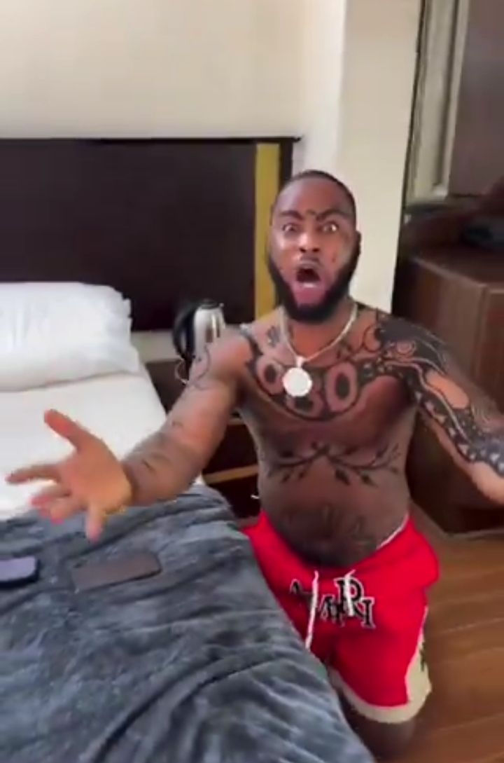 Trinity Guy excited as Davido views his story for the 1st time