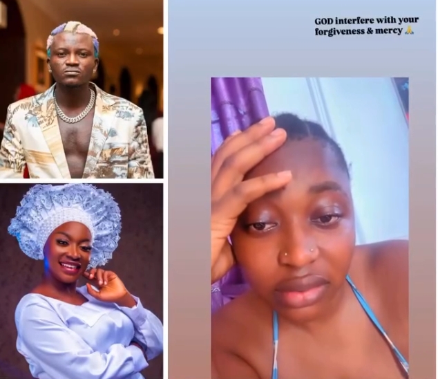 Portable's babymama, Ashabi Simple seeks God's intervention for him