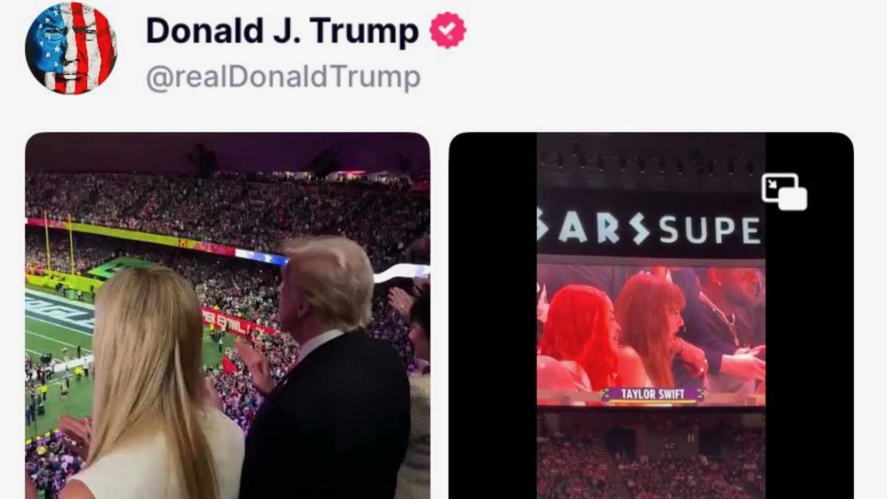 Trump trolls Taylor Swift for getting booed at Super Bowl