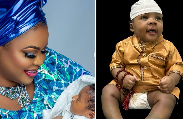 Dayo Amusa's son turns 4 month old