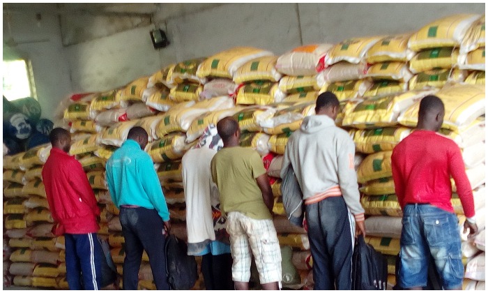 Navy seizes 213 smuggled bags of rice Navy seizes 213 smuggled bags of rice