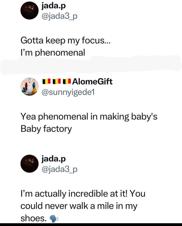 Jada Pollock claps back at troll who called her a “Baby Factory