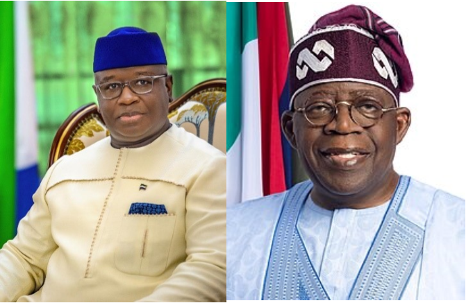 Tinubu receives Sierra Leone President, Bio