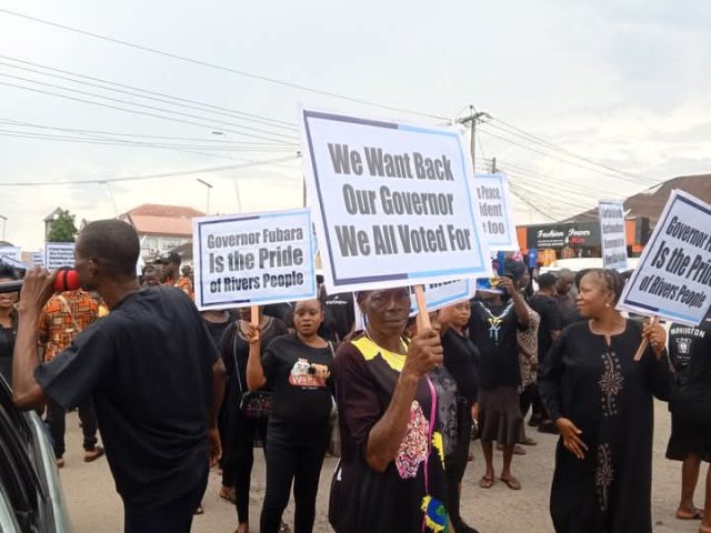 Rivers Protesters call for Fubara’s return