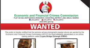 EFCC declares Four wanted over CBEX scam EFCC declares Four wanted over CBEX scam