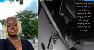 Alex Unusual shows damage done to her house following heavy rainfall Alex Unusual shows damage done to her house following heavy rainfall