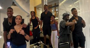 Anthony Joshua visits Peter Okoye & family at home Anthony Joshua surprises Peter Okoye &family