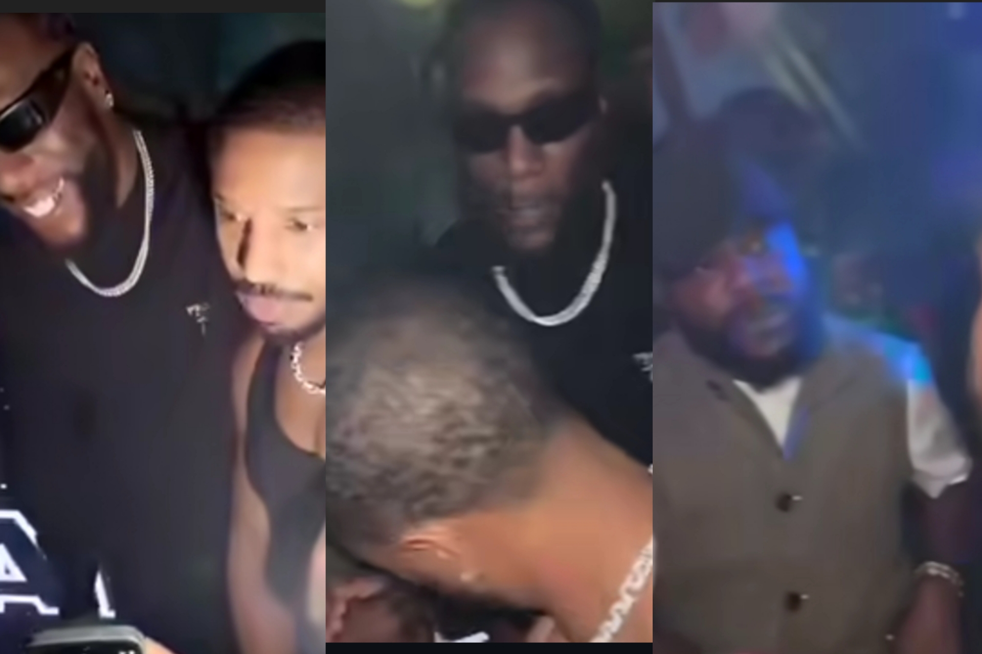 Burna Boy spotted with Seyi Tinubu and Micheal B Jordan
