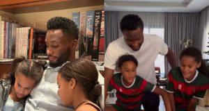 Mikel Obi’s twin daughters surprise him on 38th birthday Mikel Obi's twin daughters surprise him on 38th birthday