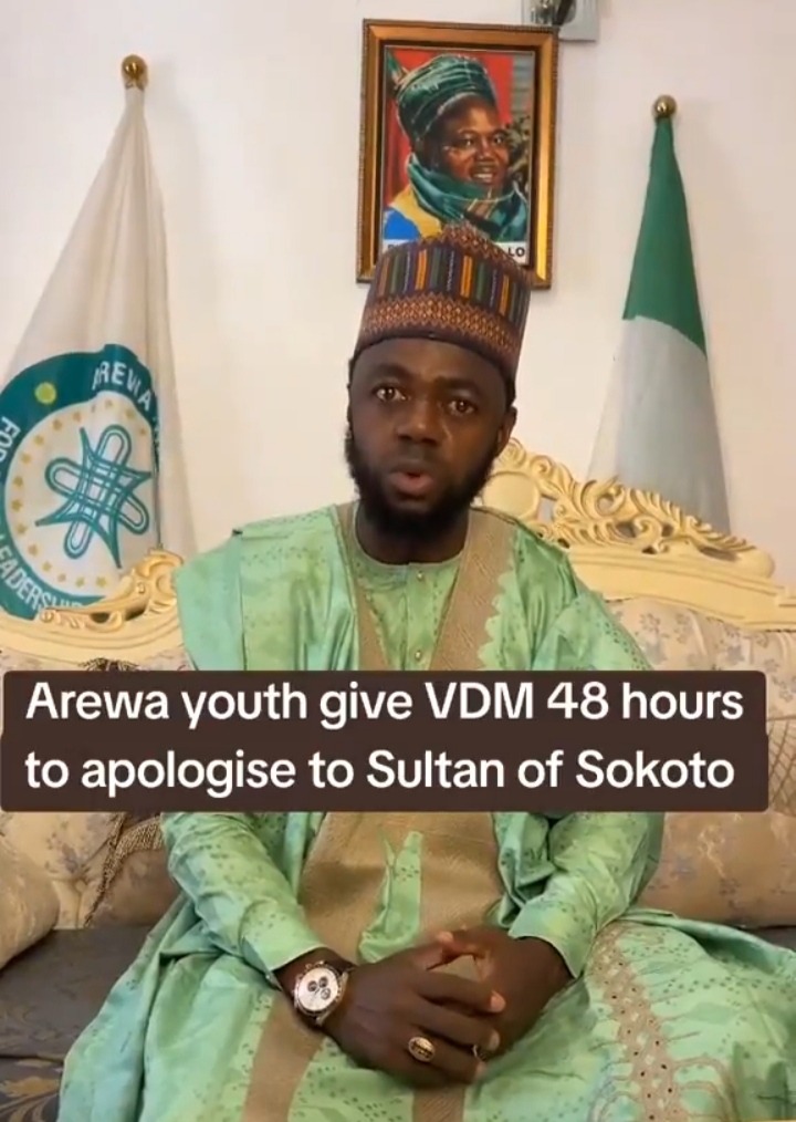 VDM should Apologize to Sultan of Sokoto within 48 hours - Arewa Youth VDM should Apologize to Sultan of Sokoto within 48 hours - Arewa Youth