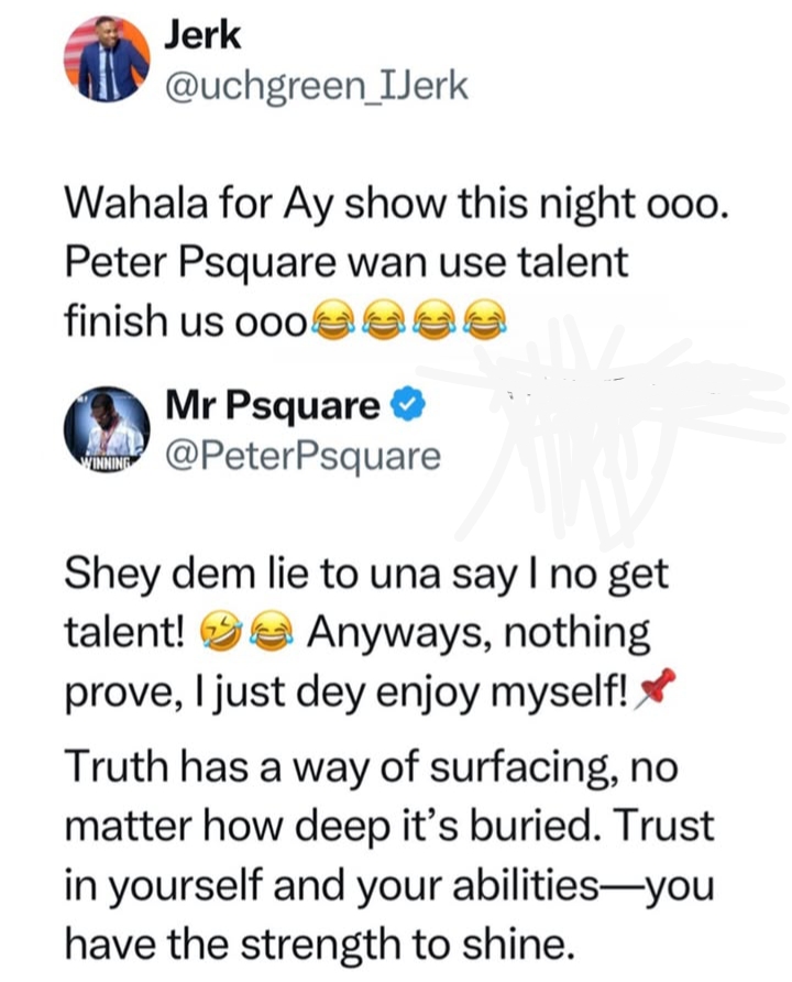 Peter Okoye responds to fans who said he lacks Talent