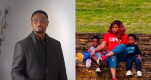 Adeniyi Johnson shares lovely photo of his wife & twins Adeniyi Johnson shares lovely photo of his wife & twins