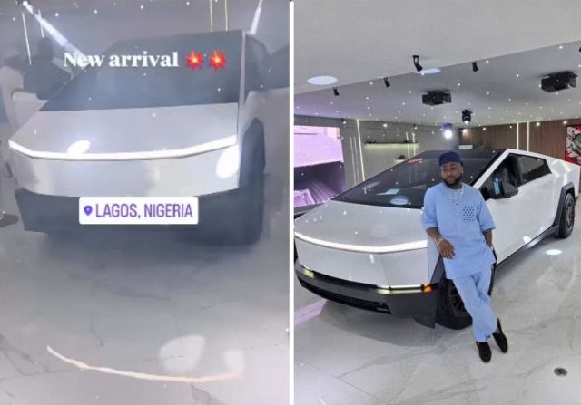 Davido's Cyber Truck arrives Lagos 1