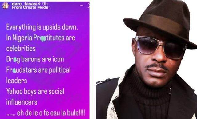 Everything is upside down in Nigeria, Baba Dee writes