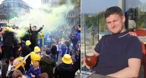 Football fan in coma after falling from TREE Football fan in coma after falling from TREE