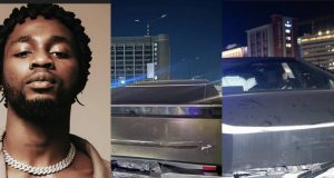 Omah Lay involved in an accident with his 2 Cybertrucks Omah Lay involved in an accident with his 2 Cybertrucks