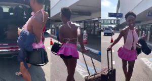 Korra Obidi stopped at Airport over revealing outfit Korra Obidi stopped at Airport over revealing outfit