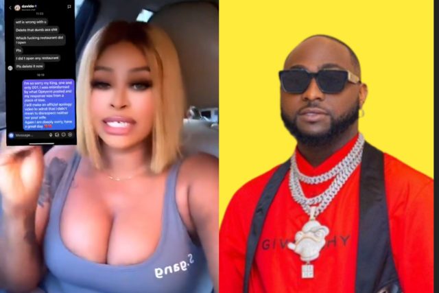 Sarah Martins apologizes after Davido scolds her false restaurant claim