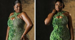 Green like envy! Mo Bimpe dazzles in new photos Green like envy! Mo Bimpe dazzles in new photos