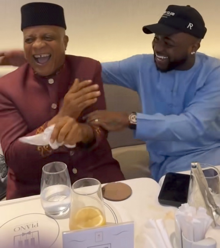 Davido, Bright Chimezie meet physically