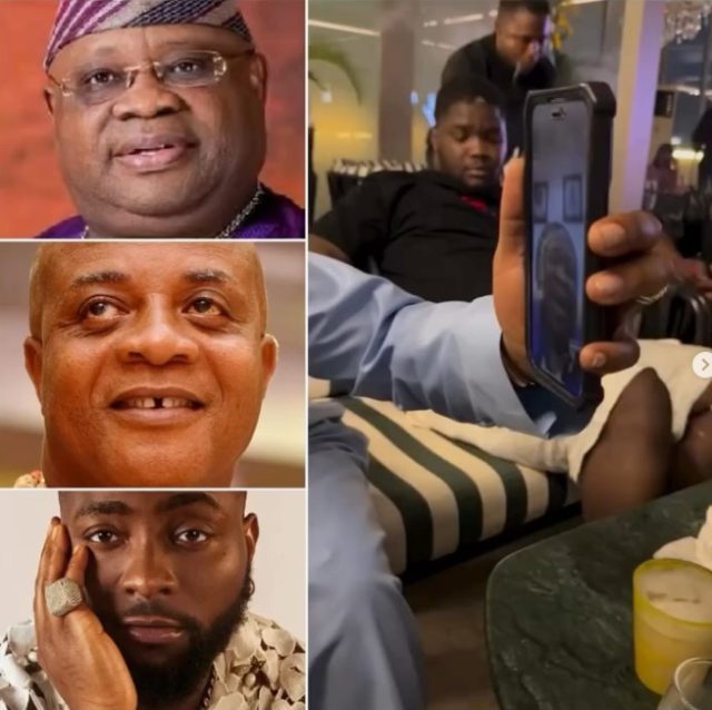 Governor Adeleke links up with Davido and Bright Chimezie virtually