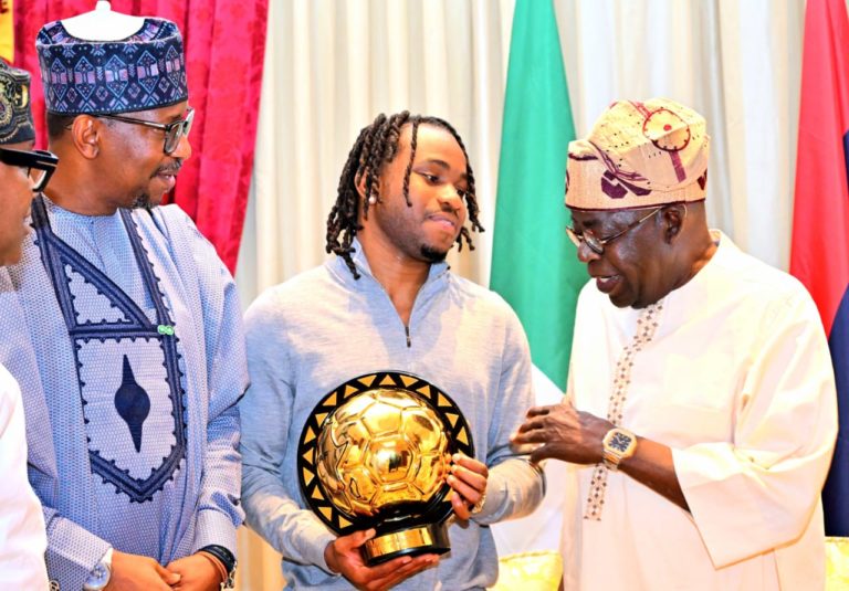 Ademola Lookman visits President Tinubu