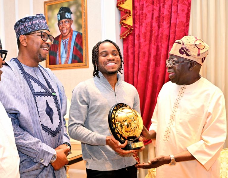 Ademola Lookman visits President Tinubu