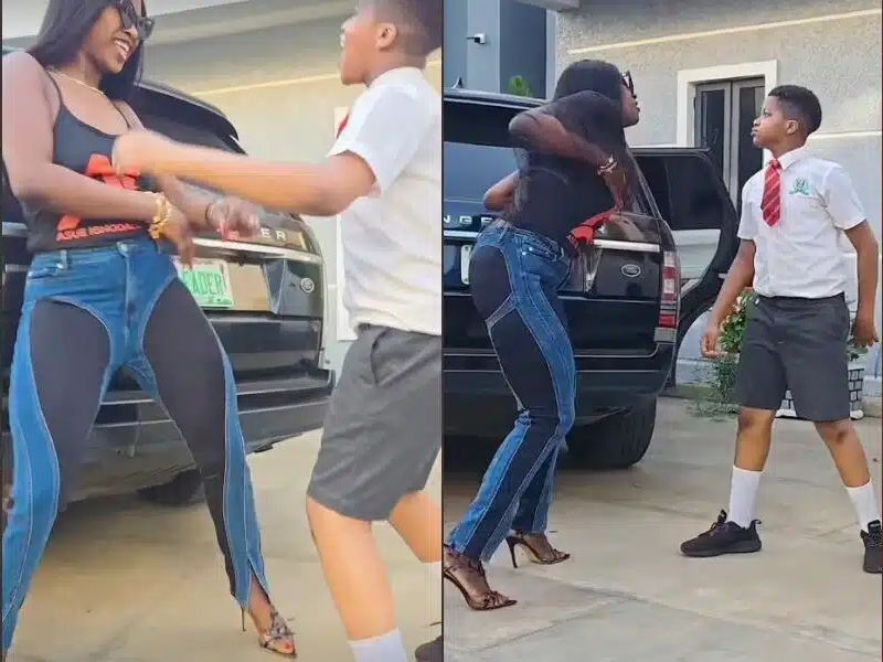 Natasha Osawaru shares video of her son