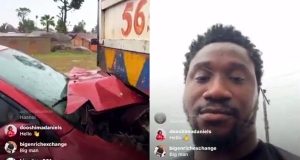 Nasboi survives accident while on mission to feature Davido Nasboi survives accident while on mission to feature Davido