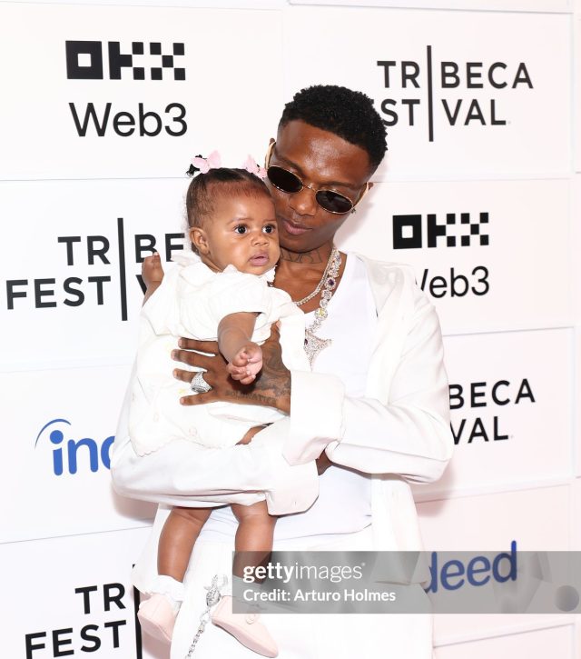 Wizkid reveals his daughter, Morayo at his documentary premiere in London