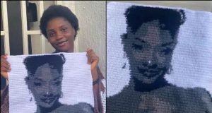 Tems gifts fan N3m for crochet art of her Tems gifts fan N3m for crochet art of her