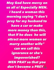 Adeniyi Johnson sends memo to men