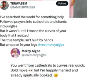 BETWEEN Mercy Aigbe & a FAN