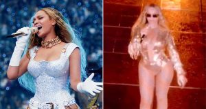 Beyoncé’s trouser FALLS off on stage Beyoncé’s trouser FALLS off on stage