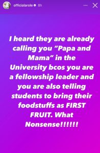 Comedian Arole slams University fellowship leaders