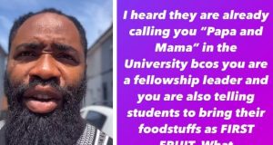 Arole slams University fellowship leaders who demand foodstuffs as first fruit Comedian Arole slams University fellowship leaders