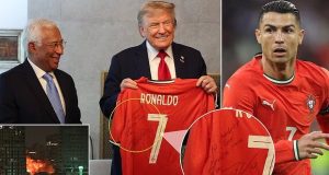 Cristiano Ronaldo gifts Trump signed jersey Cristiano Ronaldo gifts Trump signed jersey
