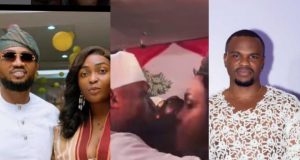 Blessing CEO confronts Tosin Silverdam at an event Blessing CEO and IVD confronts Tosin Silverdam at Movie Premiere