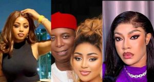 You know you once chased my man! Regina Daniels replies Angela Okorie’s latest outburst Same Grandfather you chased - Regin Daniels fires at Angela Okorie